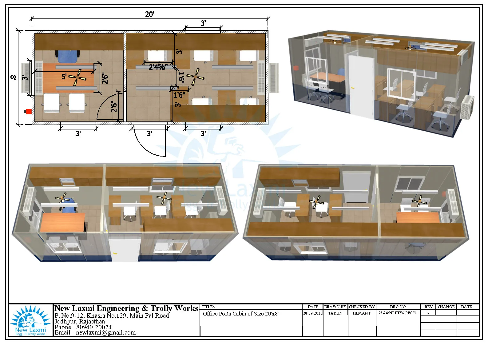 Office Cabin Layout